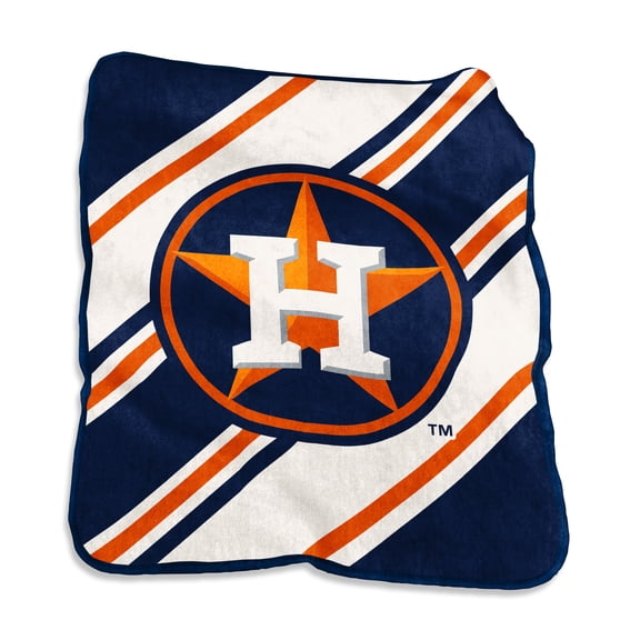 Logo Brands Houston Astros 50" x 60" Raschel Stripe Throw Blanket