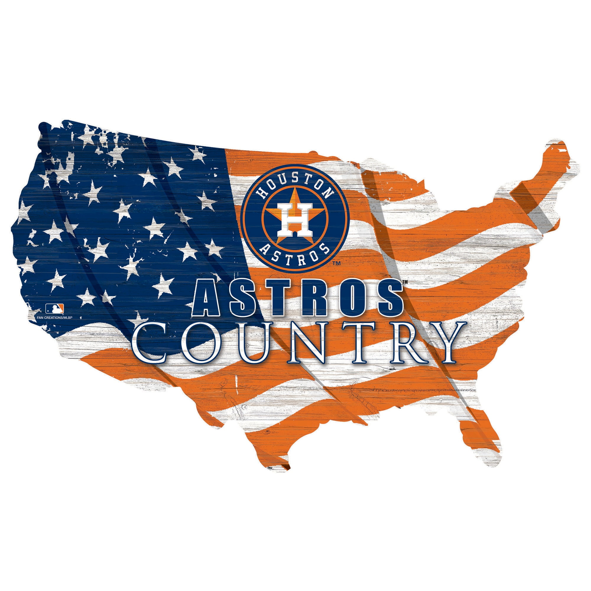 Houston Astros 12 Team Color Flag Sign