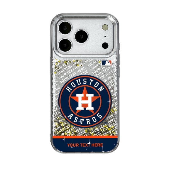 Houston Astros iPhone Personalized Glitter Case