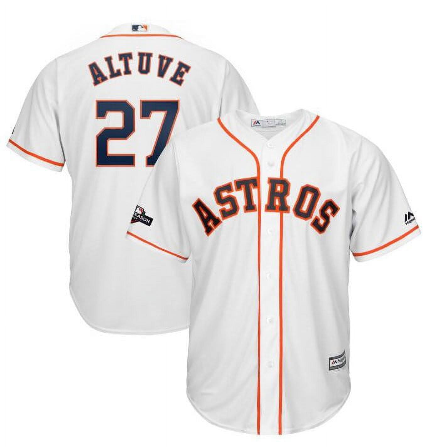 Houston_Astros stars #27 Jose Altuve Majestic white 2019 Postemporada ...