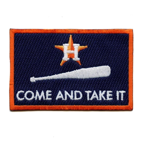 Houston Baseball Team Parody Come and Take It Embroidered Iron on Patch