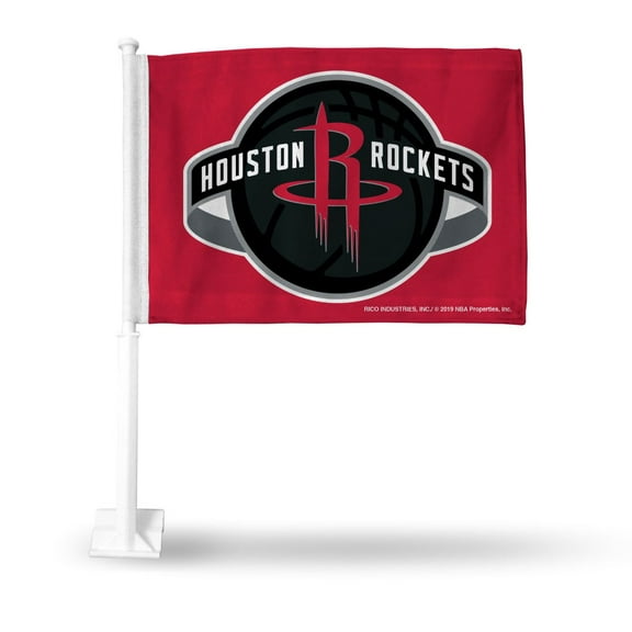 Houston Basketball Rockets 14x19 Double Sided Window Mount Car Flag