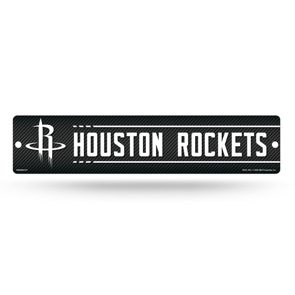 Houston Basketball Rockets Carbon Fiber Design 16" inch Garage Street Sign - perfect for anywhere you choose to hang it