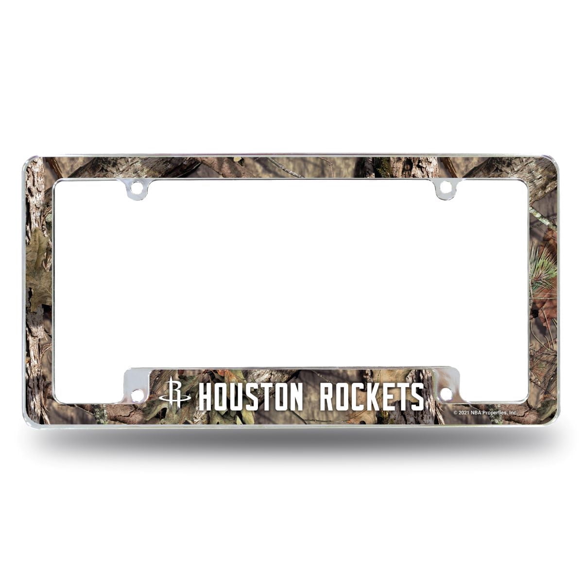 Houston Basketball Rockets Chrome Metal License Plate Frame Camouflaged ...