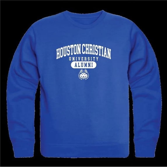 Houston Christian University Huskies Alumni Fleece Pullover Crewneck Sweatshirt, Royal - Extra Large