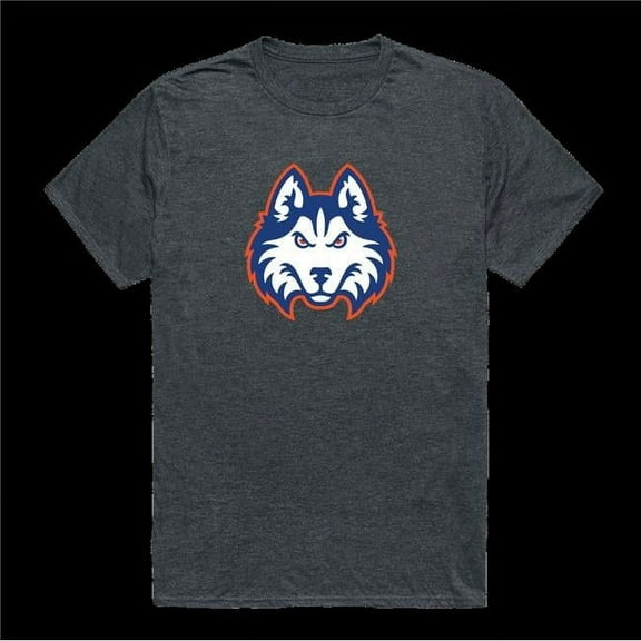 Houston Christian University Huskies Cinder College T-Shirt, Heather Charcoal - Extra Large