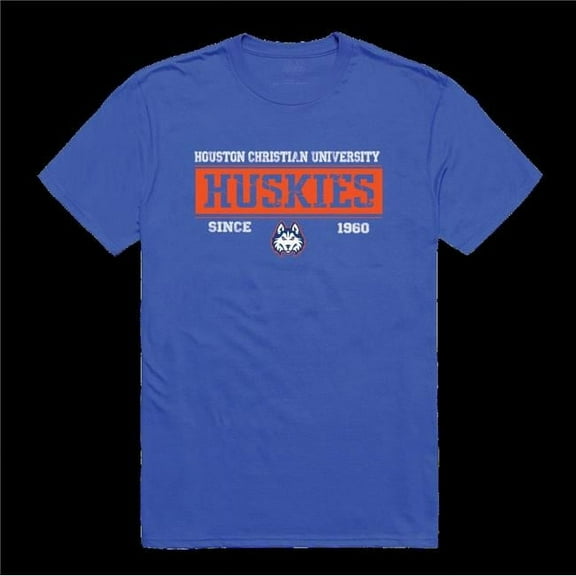 Houston Christian University Huskies College Established T-Shirt, Royal - Large