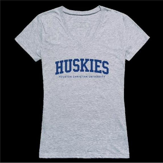 Houston Christian University Huskies Game Day Women T-Shirt, Heather Grey - Medium