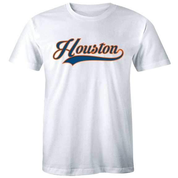 Houston City Script - Baseball, Home Run Football Athlete Fan Men's T-Shirt