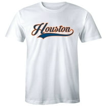 Houston City Script - Baseball, Home Run Football Athlete Fan Men's T-Shirt