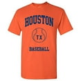 thumbnail image 1 of Houston Classic Baseball Arch Basic Cotton T-Shirt - 3X-Large - Orange, 1 of 6