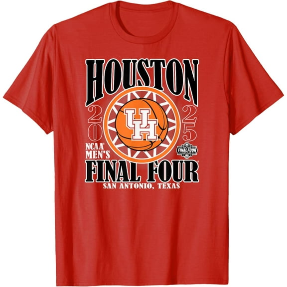 Houston Cougars Final Four 2025 Men'S Burst Red Vintage T-Shirt