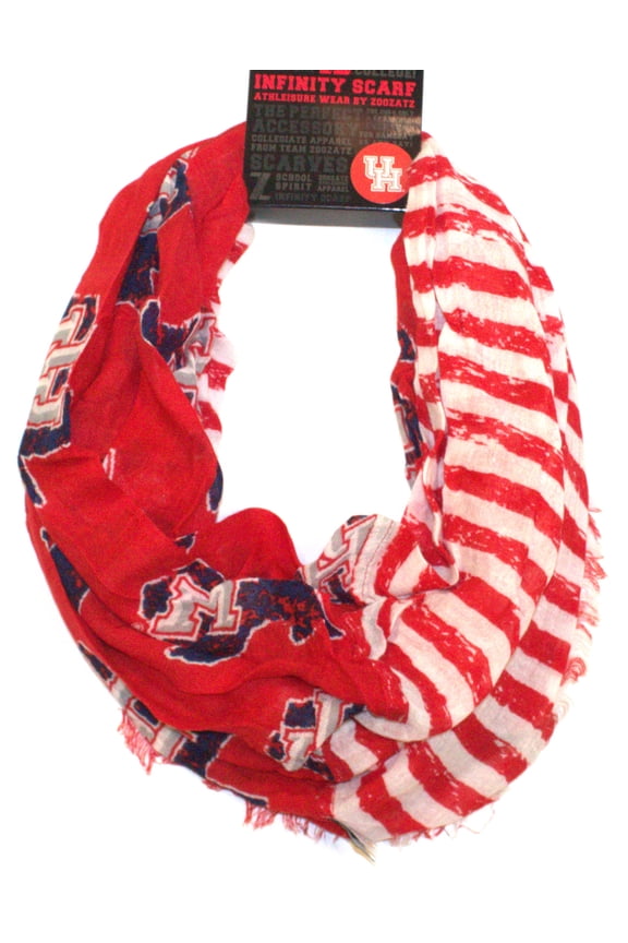 Houston Cougars Striped 2 Tone Infinity Scarf