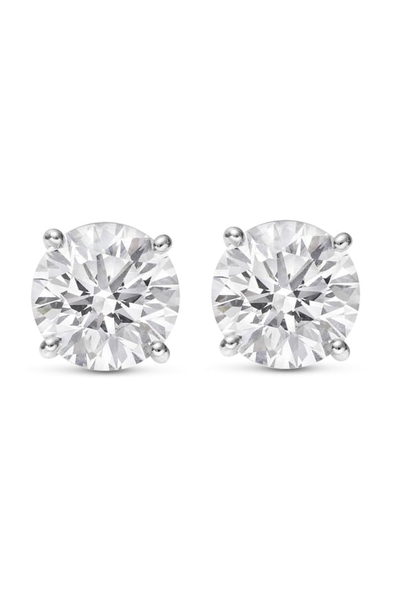 0.75 to 5 Carat IGI Certified LAB-GROWN Round Cut Diamond Earrings 4 Prong Push Back Ultra Premium Collection (H-I Color, VS1-VS2 Clarity) 14K White Gold 0.75 Carat
