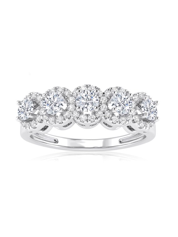 0.75 Carat w.t LAB GROWN Diamond Wedding Band Ring (E-F Color VS2-SI1 Clarity) Platinum Size-5.0