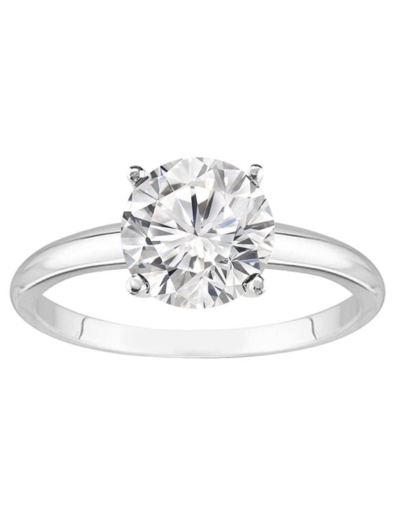 1 to 10 Carat IGI Certified Lab Grown Diamond Engagement Ring, Round Cut Solitaire, 4-Prong Setting, E–F Color VS2–SI1 Clarity 14K Rose Gold 1 Carat Size-8