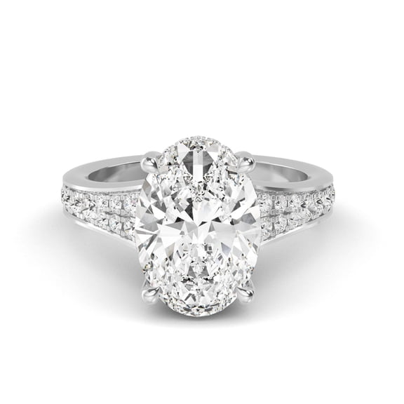 Houston Diamond District 1 to 5 Carat Oval Shape LAB GROWN Diamond Vintage Engagement Ring Wedding Ring for Women (Color D-E Clarity VS1-VS2) 14K White Gold 1 Carat Size-4