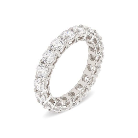 Houston Diamond District 1 to 3 Carat Round Cut LAB GROWN Diamond Eternity Band (Color D-E Clarity VS1-VS2) Platinum 1 Carat Size: 9