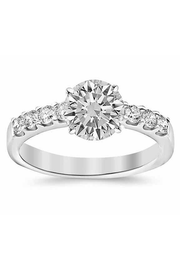 1 to 8 Carat Prong Set Round Cut Lab-Grown Diamond Engagement Ring for Women (E-F VS2-SI1) 14K Rose Gold 5 Carat Size-5