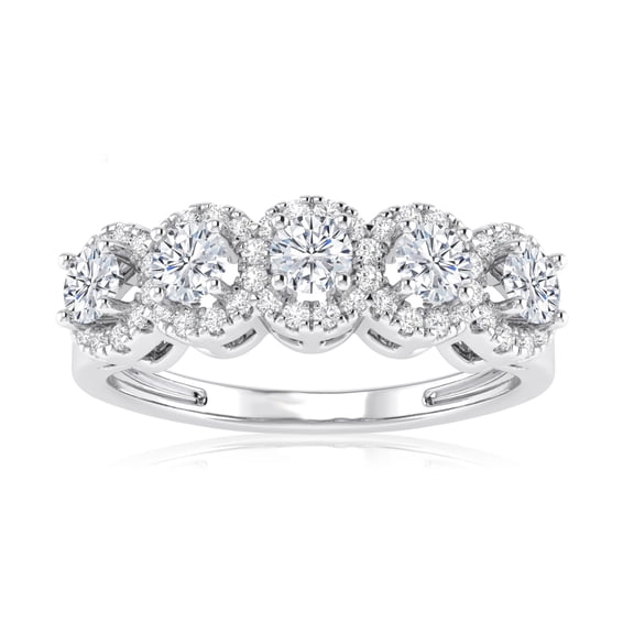 Houston Diamond District 3 Carat t.w. NATURAL Diamond Wedding Band Ring (J-K Color I1-I2 Clarity) Platinum Size-10.0