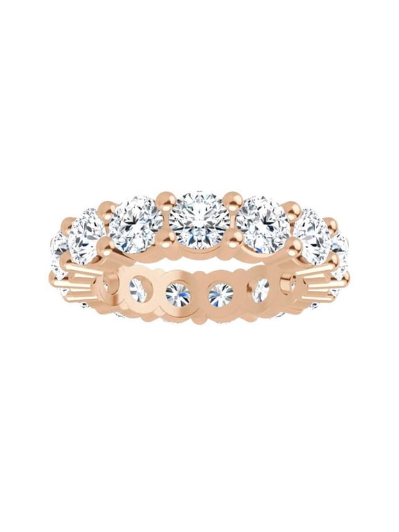 5 Carat (ctw) Round Diamond Ladies Eternity Wedding Anniversary Stackable Ring Band Luxury Collection (H-I Color VS1-VS2 Clarity) Rose Gold Size: 6.5