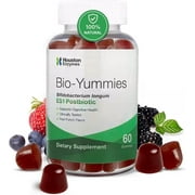 Houston Enzymes BioYummies - Chewable Gummies with ES1 Postbiotic for Digestion - Digestive Health Support Chews 60 Gummies