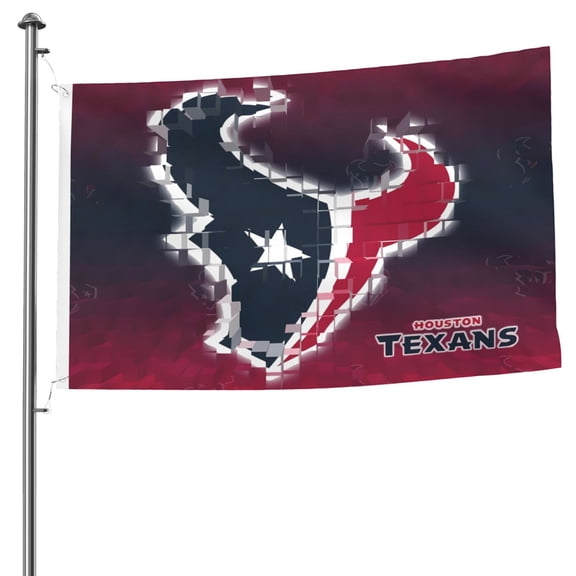 Houston Football Team Custom Double Sided Flag 5x8ft, Game Day Support Flag Hanging Outdoor Garden Hanging Flag, Football Fan Home Indoor and Outdoor Decor