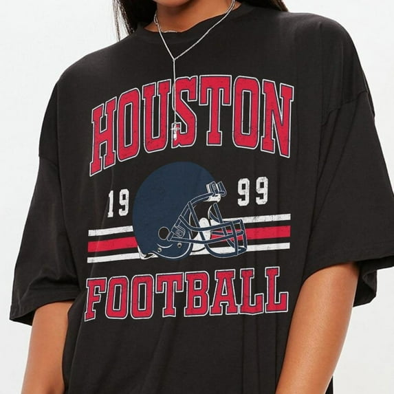 Houston Football Vintage Shirt, Football Game Day Gift For Fan,Black Color,Size L