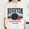 thumbnail image 1 of Houston Football Vintage Style T-Shirt,Texan Football Shirt, Football lovers,White Color,Size L, 1 of 5