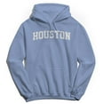 thumbnail image 1 of Houston Graphic Light Blue Men's Cotton Pullover Hoodie, 1 of 1