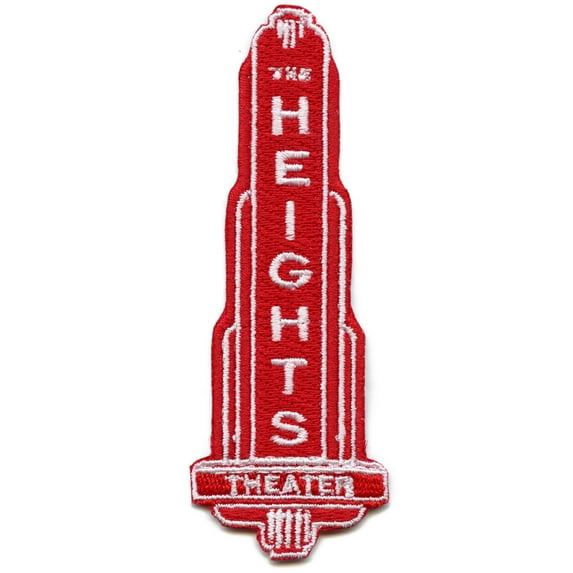 Houston Heights Theater Sign Iron On Embroidered Patch