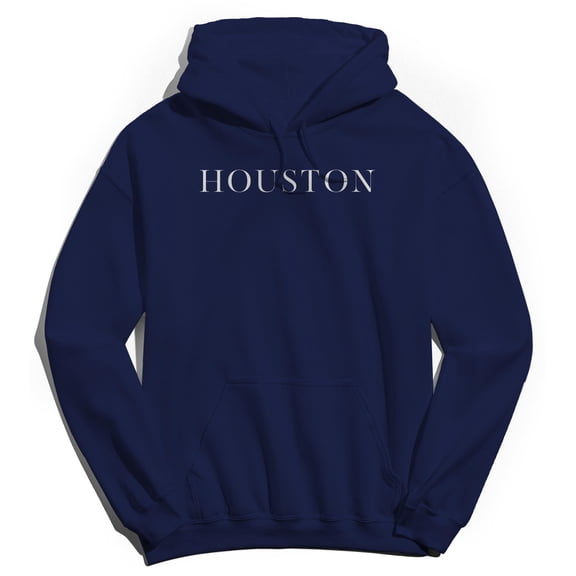 Houston Humor Graphic Navy Men's Crewneck Sweatshirt Hoodie