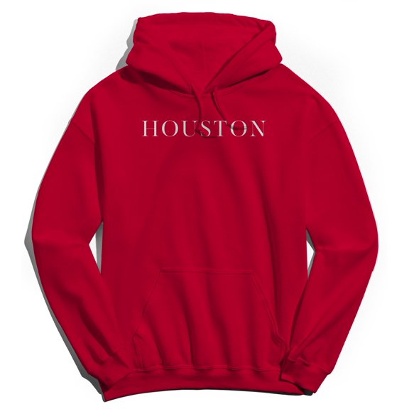 Houston Humor Graphic Red Men's Crewneck Sweatshirt Hoodie