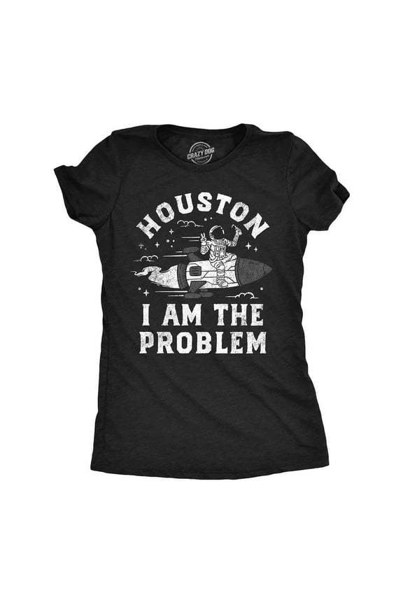 Houston I Am The Problem T Shirt Funny Bad Astronaut Space Tee Unisex S-5XL Hot Trending Shirt, Vintage Birthday Gift