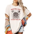 thumbnail image 1 of Houston I have So Many Problems Space Raccoon Graphic T-Shirt Funny Astronaut Raccoon Tee Ivory Shirt Adult X-Large, 1 of 4