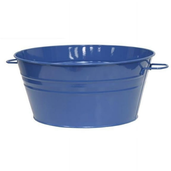 Houston International Galvanized Steel Harvest Tub - Planter - Beverage Tub with handles 19'D x 8'H