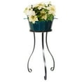thumbnail image 1 of Houston International Trading 6586E GG Enameled Raised Planter with Iron Stand, Glazed Green, 1 of 1