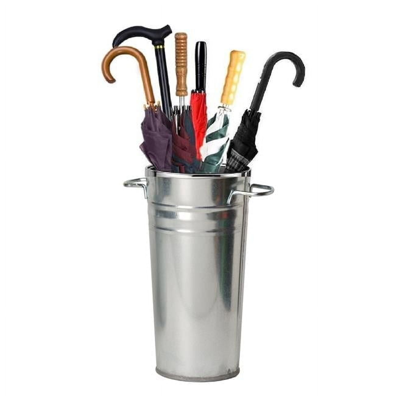 Houston International Trading 8393-UMR Old World Style Steel Umbrella Holder, Silver