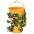 thumbnail image 1 of Houston International Trading 8493E SAFF Enameled Galvanized Strawberry & Flower Planter, Saffron, 1 of 1