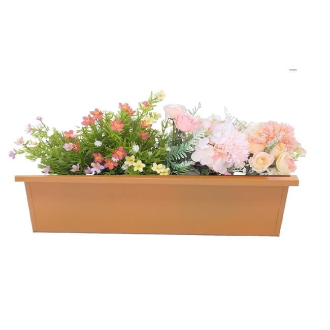 Houston International Trading 8625-2E SAFF S/2 Enameled Galvanized Steel Indoor/Outdoor Rectangle Window Box Planter,  Set of Two.