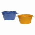 thumbnail image 1 of Houston International Trading 6085E B-SAFF S/2 6085E B-SAFF S/2 Enameled Galvanized Steel Planter / Beverage Tub. Set of Two., 1 of 1