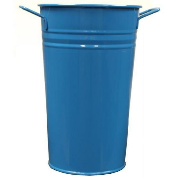 Houston International Trading  Enameled Galvanized Vase - Blue