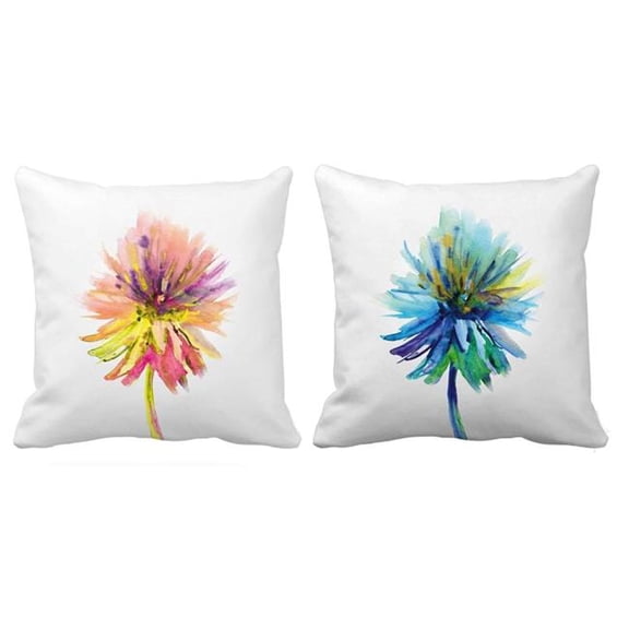 Houston International Trading RH-408-410 S/2 Houston International Trading RH-408-410 S/2 18 X 18 inch. Square Indoor & Outdoor Throw Pillow with insert, Double sided.