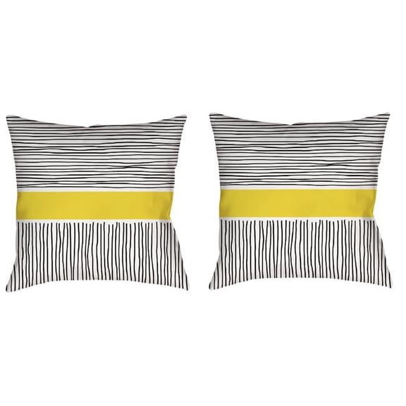 Houston International Trading RH-2253 S/2 Houston International Trading RH-253 S/2 Square Indoor & Outdoor Throw Pillow with insert, Double sided. Set of Two.