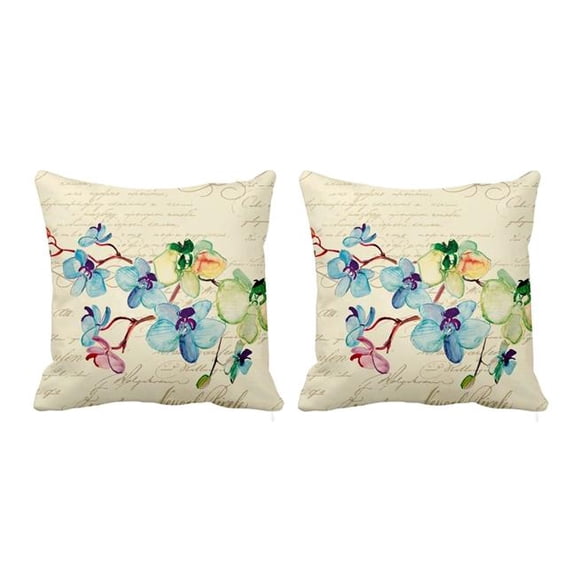 Houston International Trading RH-424 S/2 Houston International Trading RH-424 S/2 Square Indoor & Outdoor Throw Pillow with insert, Double sided. Set of Two.