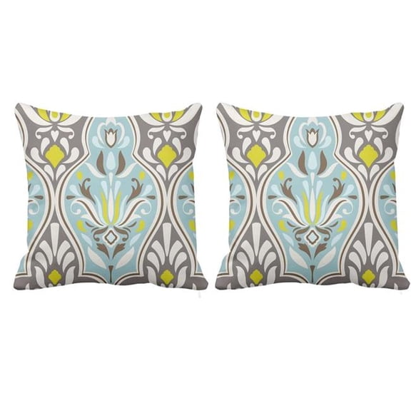 Houston International Trading RH-1243 S/2 Houston International Trading RH-1243 S/2 Square Indoor & Outdoor Throw Pillow with insert, Double sided. Set of Two.