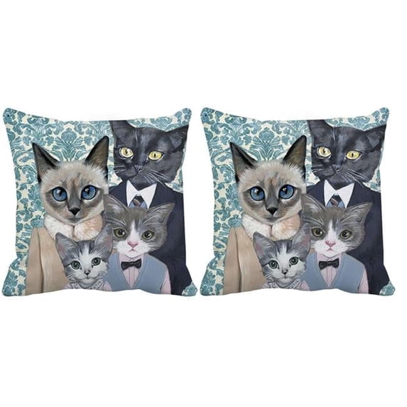 Houston International Trading RH-154 S-2 18 x 18 in. Squrare Indoor & Outdoor Throw Pillow with insert - Set of 2
