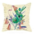 thumbnail image 1 of Houston International Trading RH-411 18 x 18 in. Square Indoor & Outdoor Throw Pillow with insert  Antique Beige Green Flower, 1 of 1