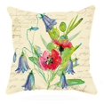 thumbnail image 1 of Houston International Trading RH-412-C 18 x 18 in. Square Indoor & Outdoor Throw Pillow Cover  Antique Beige Blue Red Flower, 1 of 1
