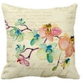 thumbnail image 1 of Houston International Trading RH-425-C 18 x 18 in. Orchid Floral Square Indoor & Outdoor Throw Pillow Cover  Blue & Pink, 1 of 1